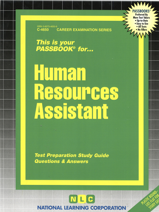 Title details for Human Resources Assistant by National Learning Corporation - Available
